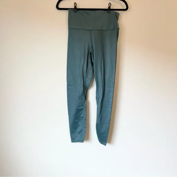 Alo Yoga Legging 7/8 High-Waist in Teal Blue Size Large - Picture 4 of 12
